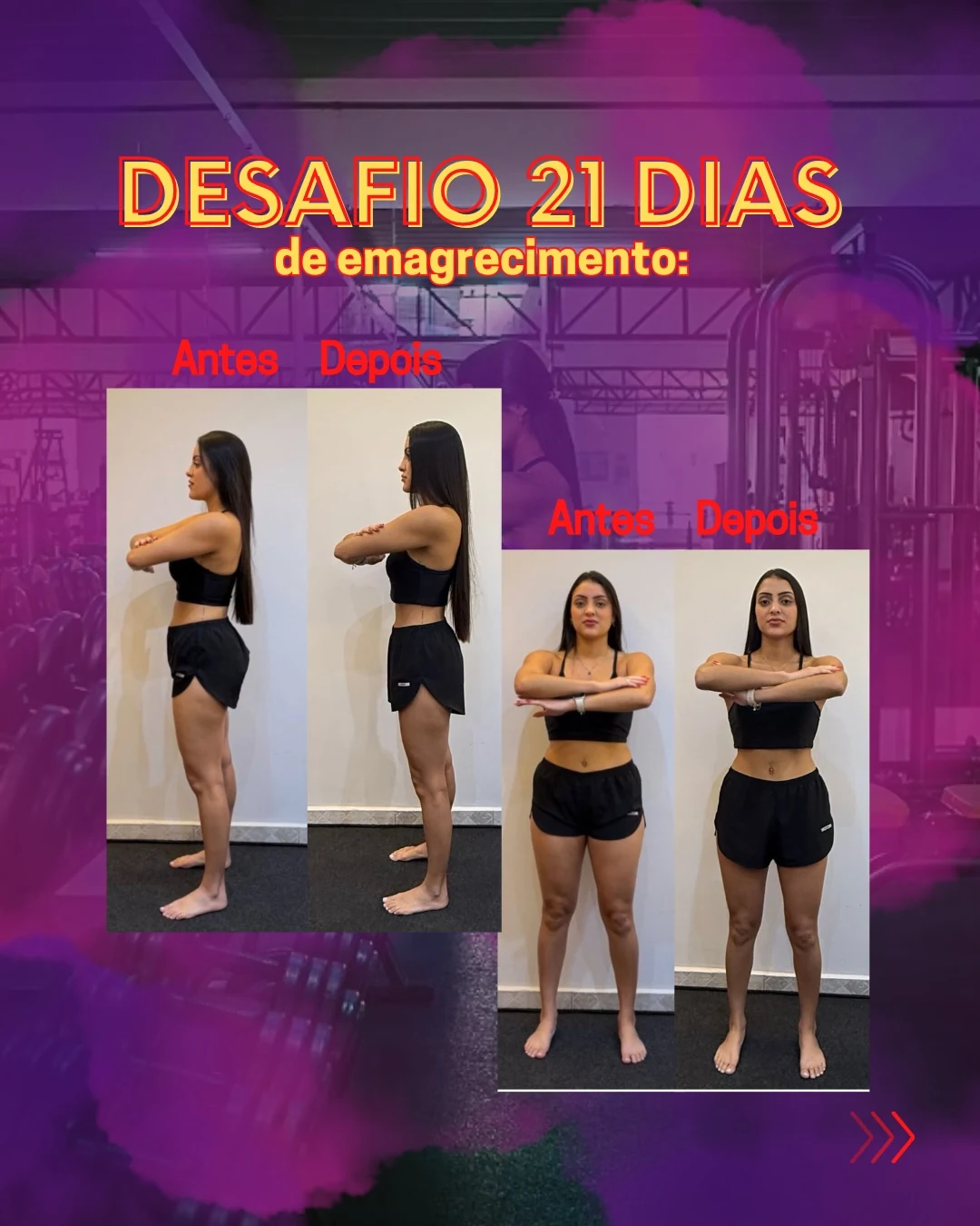 Conteúdo de evolução corporal publicado por Julia Kimberly