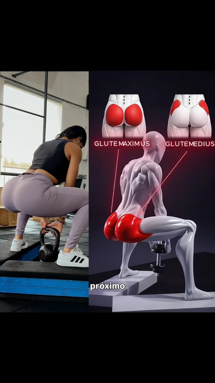 Conteúdo visual de Julia Kimberly sobre glúteos e biomecânica